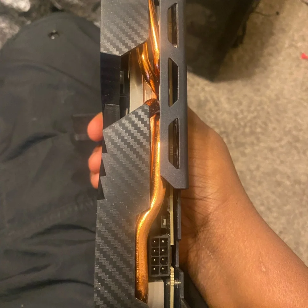 AMD Graphics Card with Black and Copper Design